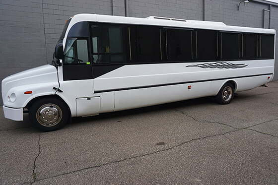 Spacious limousine bus