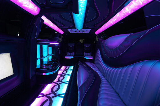 Luxurious limousine bus