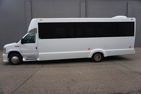 Party bus with a dance pole